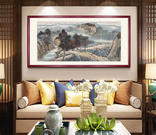 王有民 大连市美术家协会会员  国画山水作品    69×138