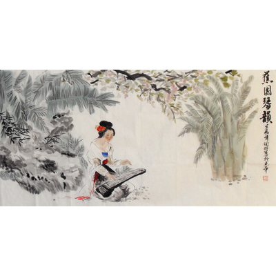 陶将 中国美协会员 国画人物作品 69×138