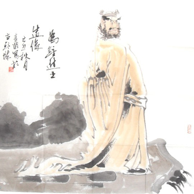 杜清波 中国美协会员  国画人物作品 69×69