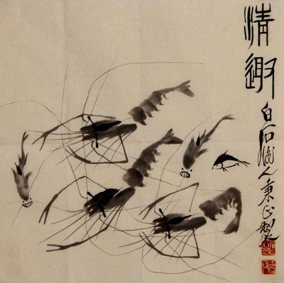 著名国画大师齐白石后人、齐白石孙女 齐秉正 国画 花鸟作品 50×50
