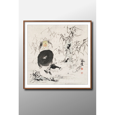启琼 中国书协会员 国画人物作品 69×69(1)