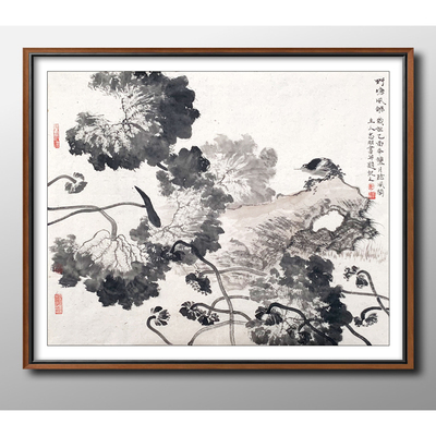 刘志明 中国美协会员 国画花鸟作品 55×69